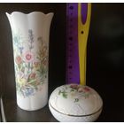 Набор! Фарфоровая вазочка и шкатулка. 2 красивых, фирменных предмета из Англии, для интерьера и коллекции.