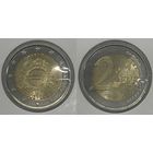 2 евро 2012 Испания "10 лет наличному обращению евро" UNC