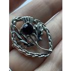 Брошь Чертополох под серебро Англия 60-е