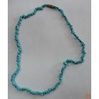 Бусы из натурального камня "Бирюза" 60-е годы. Длина 43 см.