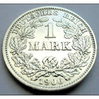 Германская империя, 1 марка, 1906 D, AU