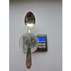 Чайная ложка, в блеске - горит, ЛЮ1 (Ленинградская ювелирная фабрика, 1961 года). Вес 26,12 грамм. Серебро 875, звезда. Не чищена. 10