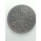 Италия 10 чентезимо 1866 года . Н