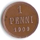 1 пенни 1909 год _состояние aUNC/UNC