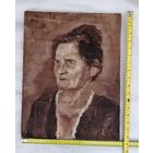 Картина, холст на подрамнике, масло " Портрет суровой женщины."