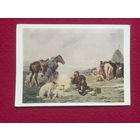 Охотники на привале. Соколов. 1958 г. Чистая.