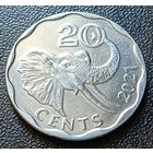 Эсватини (Свазиленд) 20 центов, 2021    ( 2-1-3 )