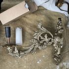 Бронзовый канделябр . Светильник настенный