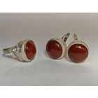 Серьги и Кольцо серебро 925 пр. Размер 19 мм. С рубля.