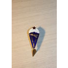 Знак "Парашютист", времён СССР, тяжёлый металл, эмаль целая, не ношенный.
