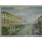 ПОДПИСАННАЯ ОТКРЫТКА СССР. МИНСК. ПРОСПЕКТ ИМЕНИ СТАЛИНА. 1954 год.