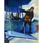 Картина Янка - парашютист. 1989 год. Художник Александрович Виктор Францевич.