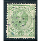 Нидерландские колонии - Кюрасао - 1876/89г. - король Вильгельм III, 2 1/2 с - 1 марка - гашёная. #3-WB-69-A-1