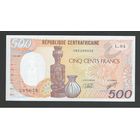 Центральноафриканская республика 500 франков 1989 года. Тип Р-14d. Состояние UNC!