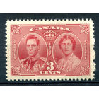 Британские колонии - Канада - 1937г. - коронация короля Георга VI и королевы Елизаветы - 1 марка - полная серия, MLH [Mi 203]. #2-Bc-38-A-1