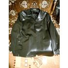 Пиджак куртка лакированный черный большого размера в идеале