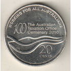 Австралия 20 цент 2010 100 лет налоговому Управлению
