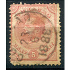 Нидерландские колонии - Кюрасао - 1876/89г. - король Вильгельм III, 5 с - 1 марка - гашёная. #3-WB-69-A-1
