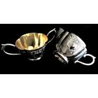 2 СТАРИННЫЕ СОУСНИЦЫ С СЕРЕБРЕНИЕМ И ЗОЛОЧЕНИЕМ (ВЕЛИКОБРИТАНИЯ)