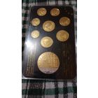 Ватикан пробные евро комплект 2004 с медалью золотое и родивое покрытие