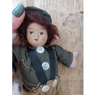 Кукла винтажная. Европа. Кукла мягконабивная с  фарфоровым лицом. Кукла с веснушками