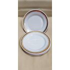 Тарелка с золотой каёмкой фарфор 15 см СССР Добрушский фарфоровый завод