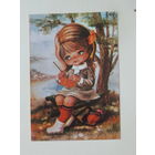 Девочка арабская открытка 1970-е 10х15 см