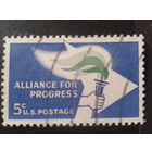 США 1963 эмблема, факел прогресса