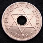 Нигерия. 1/2 пенни 1959 год  KM#1   Тираж: 52.800.000 шт