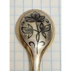 С 1 РУБЛЯ! КОФЕЙНАЯ ЛОЖКА СЕРЕБРО 875 ПРОБА ПОЗОЛОТА ЧЕРНЬ