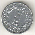 Уругвай 5 новый песо 1989