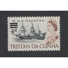 Тристан да Кунья /Tristan da Cunha 1967** Парусный Корабль Новый номинал Елизавета II