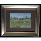 Крохалев П.С (Крохолев) Пейзаж. 1960г. Картон, масло. Размер 33х40 см.