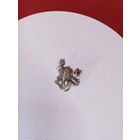 С рубля без мц. брошь капельная "Лягушка" зубр925пр. 2.2х2см.