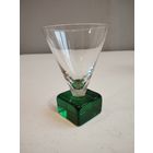 Бокал изумрудный Квадрат. Венеция