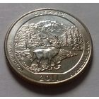 25 центов, квотер США, нац. парк "Олимпик", штат Вашингтон,  D