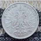 Австро-Венгрия 2 кроны 1912 года, AU. Серебро! Сторгуй за свою цену, предложи обмен! Y