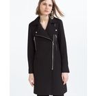 Zara пальто черное шерстяное, размер XS