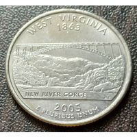 США , 2005    P   Квотер штата Западная Вирджиния     ( 1-7-1 )