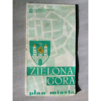 М25-01 План города Зелена Гура Zielona Gora Польша 1978 Пометки шариковой ручкой