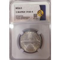 3 марки 1930 Цеппелин ms 63