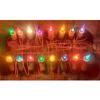 Новогодняя елочная гирлянда электрогирлянда на прищепках СССР