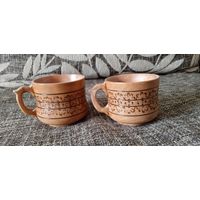 Кружки деревянные 2 штуки ручная работа