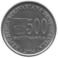 БОЛИВАРИАНСКАЯ РЕСПУБЛИКА ВЕНЕСУЭЛА. 500 БОЛИВАРОВ 2004
