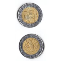 Мексика 5 песо 1994 года