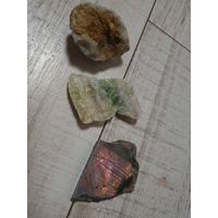 Лот (лабрадорит, халцедон, флюорит)