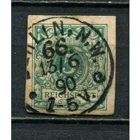 Рейх - 1889 - Корона 5Pf - 1 вырезка. Гашеная.  (Лот 19JJ)-TG2P35