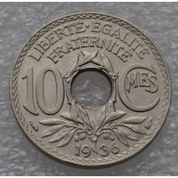 Франция, 10 сантимов 1936 г.