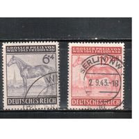 Германия-1943,(Мих.857-858)  гаш.   , Спорт, Лошади(полная серия)