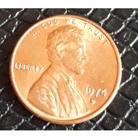 1 цент 1974 D США состояние!